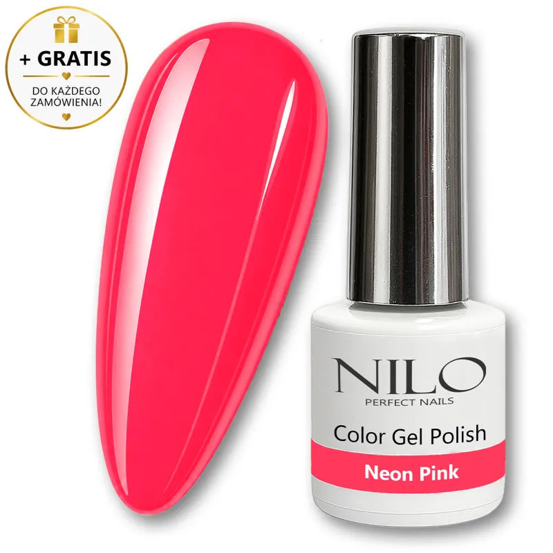Lakier Hybrydowy Różowy Neon Pink no. 180 NILO Perfect Nails 10ml